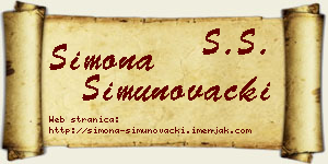 Simona Šimunovački vizit kartica